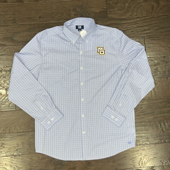 Cutter & Buck NCAA Marquette Golden Eagles Men’s Dress Shirt Size Large NWT - Picture 1 of 7
